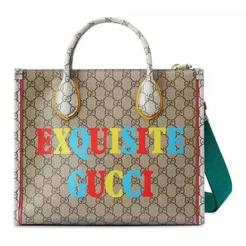 Сумка-тоут Gucci Exquisite Small, бежевый