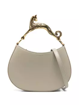 Сумка-тоут из кошачьей кожи Lanvin, зеленый