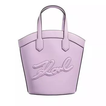 Сумка тоут k signature tulip sm Karl Lagerfeld, фиолетовый