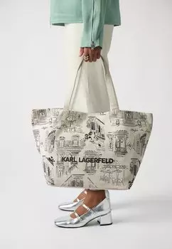 Сумка-тоут KARL LAGERFELD, бежевый