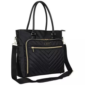 Сумка-тоут Kenneth Cole Reaction Chelsea Chevron с 15-дюймовым экраном для ноутбука и планшета, черный