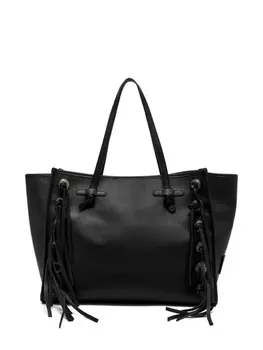 Сумка-тоут Marcella из кожи с бахромой GIANNI CHIARINI, черный