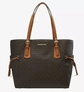 Сумка-тоут Michael Kors Voyager Signature Tote, коричневый