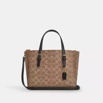 Сумка-тоут Mollie 25 COACH, цвет gold/tan/black