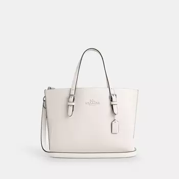 Сумка-тоут Mollie 25 COACH, цвет silver/chalk