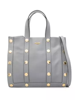 Сумка-тоут на кнопках Moschino, серый