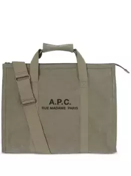 Сумка-тоут Rcupration из канваса A.P.C., зеленый