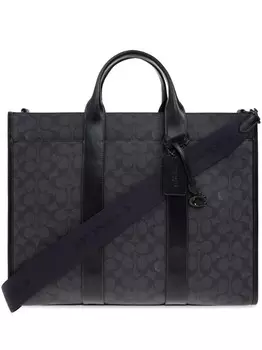 Сумка-тоут с монограммой Coach, серый