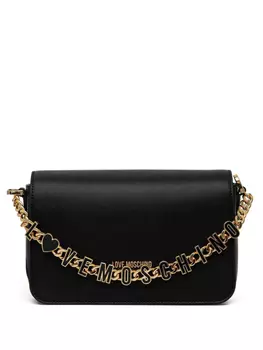 Сумка-тоут с подвеской-логотипом Love Moschino, черный