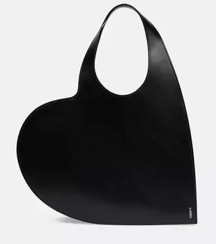 Сумка-тоут в форме сердца из кожи Coperni, черный