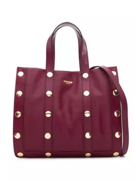 Сумка-тоут с заклепками Moschino, фиолетовый