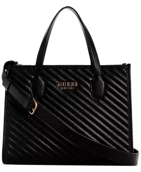 Сумка-тоут Silvana с двумя отделениями Guess, черный