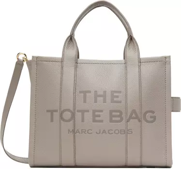 Сумка-тоут «The Leather Medium» цвета тауп Marc Jacobs