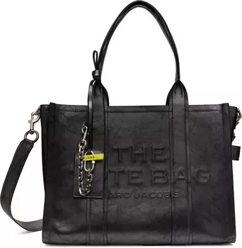 Сумка-тоут «The Metallic Distressed Large» цвета бронзы Marc Jacobs