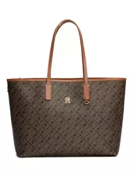 Сумка тоут Tommy Hilfiger Monopoly Leather, цвет black/tan