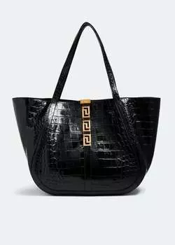 Сумка-тоут Versace Greca Goddess Large, черный