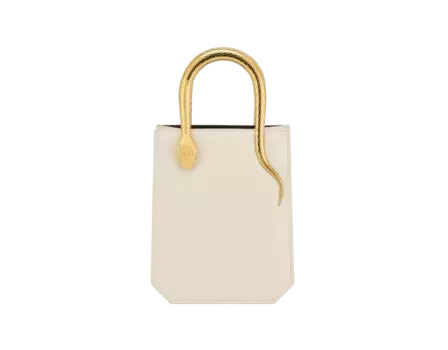 Сумка-Тоут «Змеевик» Bvlgari, белый