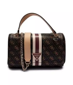 Сумка-трансформер женская Guess на цепочке, коричневый