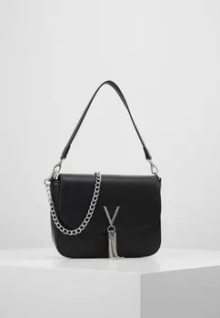 Сумка на плечо Valentino с декоративной кисточкой, черный