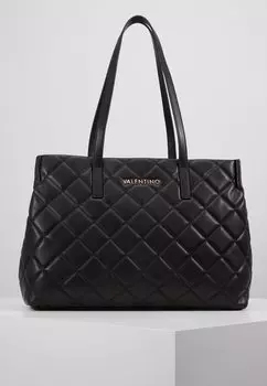 Сумка шоппер Valentino стеганая из экокожи, черный