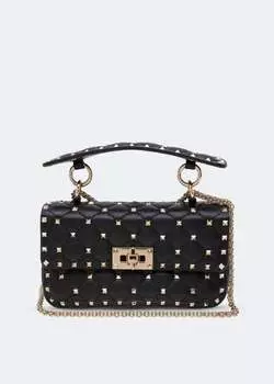 Сумка VALENTINO GARAVANI Rockstud Spike small shoulder bag, черный