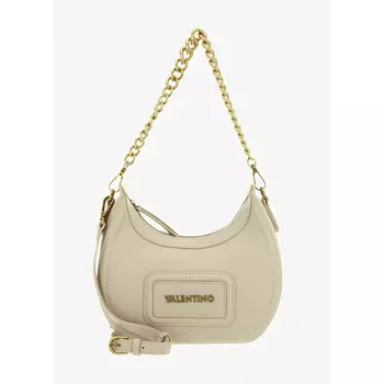 Сумка Valentino Snowy Shoulder With Gold Chain, кремовый