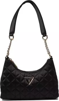 Сумка Velina Mini Top Zip Shoulder GUESS, черный