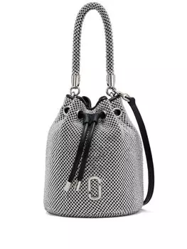 Сумка-ведро The Rhinestone Mini Bucket Marc Jacobs, серебристый
