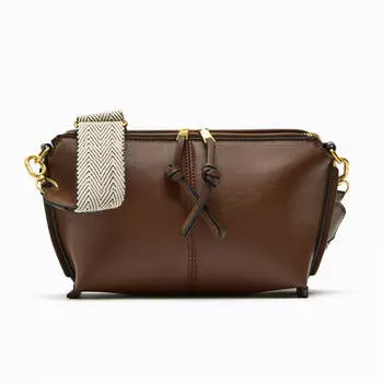 Сумка Zara Basic Crossbody, коричневый