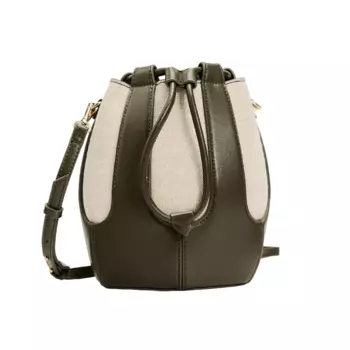 Сумка Zara Contrast Bucket, зеленый