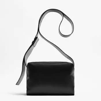 Сумка Zara Minimalist Leather Crossbody, черный
