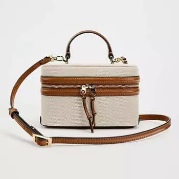 Сумка Zara Rigid, бежевый/коричневый