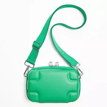 Сумка Zara Rigid Minaudiere Crossbody, зеленый