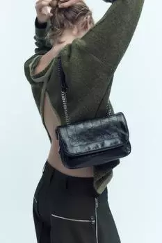 Сумка Zara Rock With Flap, черный