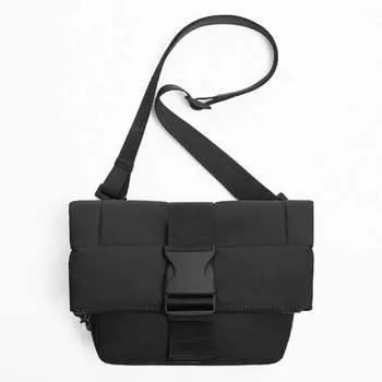 Сумка Zara Roll-up Rubberized Crossbody, черный