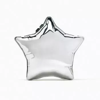 Сумка Zara Star Minaudire, серебряный