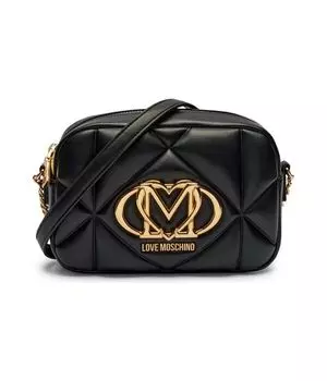 Сумка женская Love Moschino кросс-боди стеганая с монограммой, черный