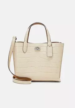 Сумочка EMBOSSED WILLOW TOTE Coach, бежевый