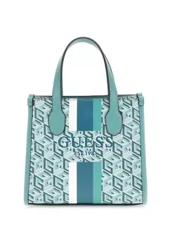 Сумочка Guess SILVANA MINI, бирюзовый логотип
