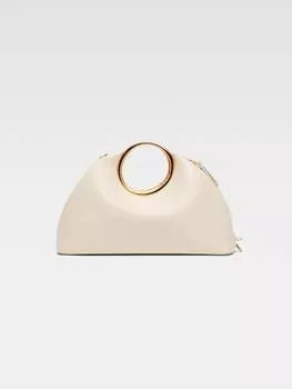 Сумочка с кольцом JACQUEMUS The Calino, светлый слоновая кость