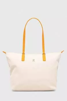 Сумочка шоппер Tommy Hilfiger с контрастными ручками, бежевый