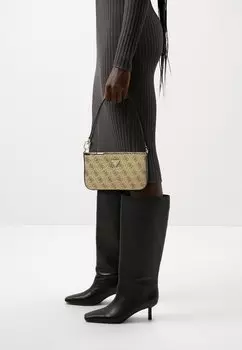 Сумочка Twiller Mini Top Zip Shoulder Guess, золотого цвета