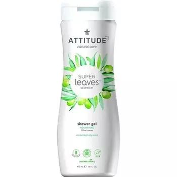 Super Leaves Attitude Питательный гель для душа с листьями оливы 473 мл