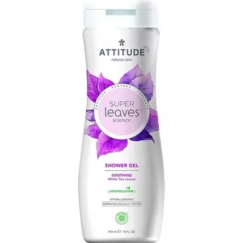 Super Leaves Attitude Успокаивающий гель для душа с белым чаем 473 мл