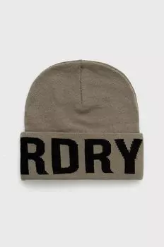 Супердрай шапка Superdry, зеленый