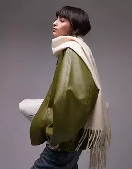 Супермягкий шарф-одеяло Simone кремового цвета Topshop
