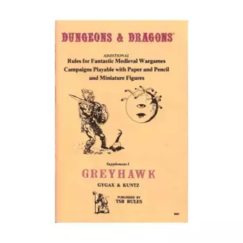 Supplement #1 - Greyhawk (9th-10th Printings), Basic Dungeons & Dragons (Original Edition) - Box Sets & Core Rules, мягкая обложка