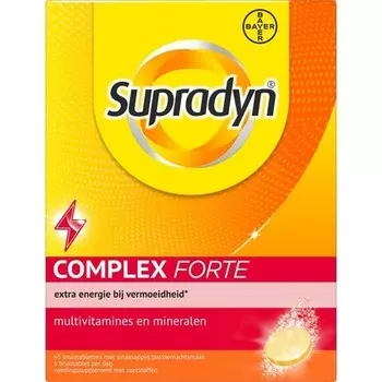 Supradyn Комплекс Форте Мультивитамины - Для дополнительной энергии при усталости - 45 шипучих таблеток
