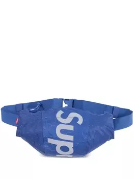 Supreme поясная сумка со светоотражающей отделкой, синий