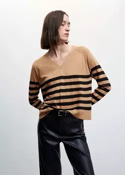 СВИТЕР MANGO, коричневый